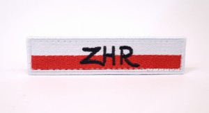 Plakietka ZHR biało-czerwona na rzep
