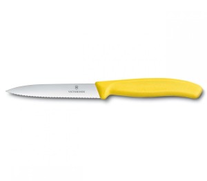 Nóż Victorinox ostrze ząbkowane 10 cm,  6.7736.L8 żółty