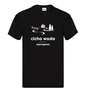 Koszulka SZEREGOWA - "CICHA WODA" czarna
