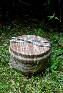 Menażka aluminiowa 2-częściowa wzór drewno