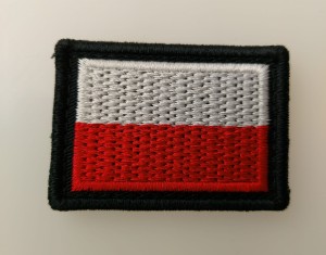 Flaga Polski haftowana na rzep 