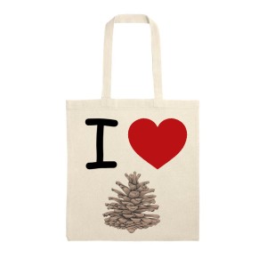 Torba bawełniana "I love szyszki"