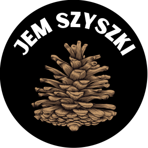 Naklejka okrągła "JEM SZYSZKI"