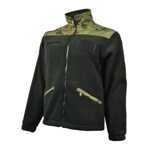 Bluza Polar standard czarna - z obszyciami moro
